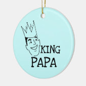 King Papa T - Shirt und Geschenke Keramik Ornament (Links)