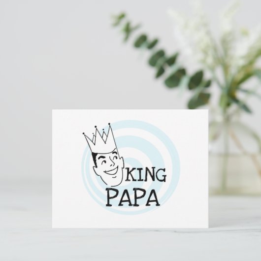 King Papa T - Shirt und Geschenke Postkarte (Stehend Vorderseite)