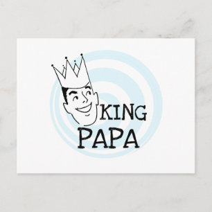 King Papa T - Shirt und Geschenke Postkarte