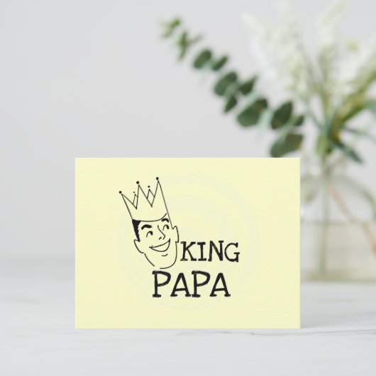 King Papa T - Shirt und Geschenke Postkarte (Stehend Vorderseite)