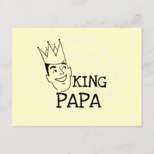 King Papa T - Shirt und Geschenke Postkarte