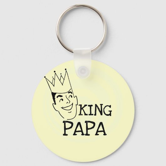 King Papa T - Shirt und Geschenke Schlüsselanhänger (Vorderseite)