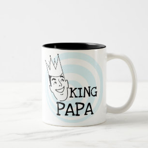 King Papa T - Shirt und Geschenke Zweifarbige Tasse