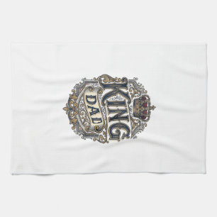 King Papa Vintage Gravur Vatertag Shirt_1 Geschirrtuch