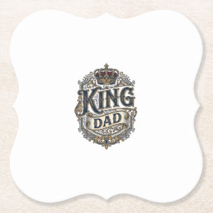 King Papa Vintage Gravur Vatertag Shirt_1 Untersetzer