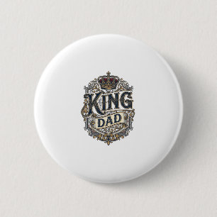 King Papa Vintage Gravur Vatertags-Shirt_1 Button