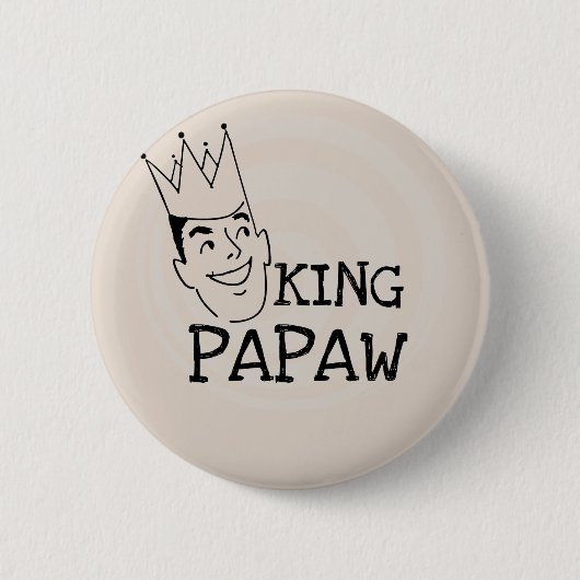 King Papaw T - Shirt und Geschenke Button (Vorderseite)