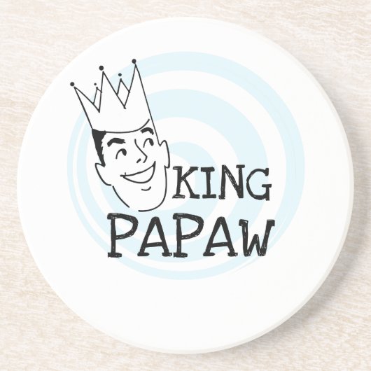 King Papaw T - Shirt und Geschenke Untersetzer (Vorne)
