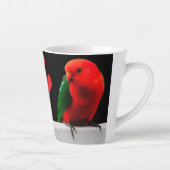 King Parrots in Liebe Latte Tasse (Rechts)