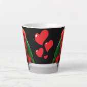 King Parrots in Liebe Latte Tasse (Vorderseite)