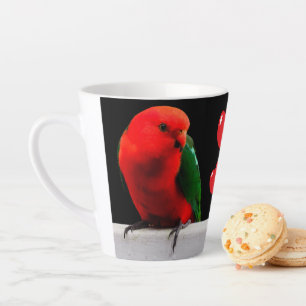 King Parrots in Liebe Latte Tasse