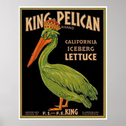 King Pelican Brand Lettuce Poster (Vorne)