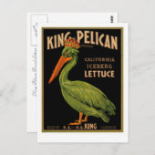 King Pelican Brand Lettuce Postkarte (Vorne/Hinten)