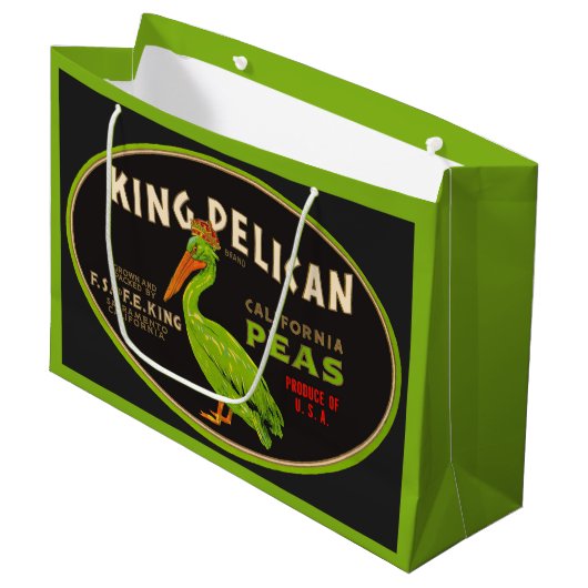 King Pelican California Große Geschenktüte (Vorderseite Schrägansicht)