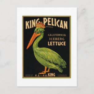King Pelican Lettuce Postkarte