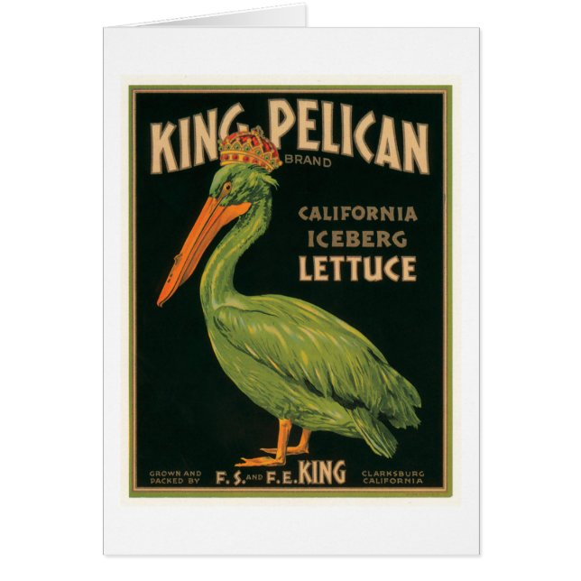 King Pelican Lettuce Vintag Crate Label (Vorne)
