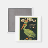 King Pelican Vintag Label Magnet (Vorderseite/Rückseite)