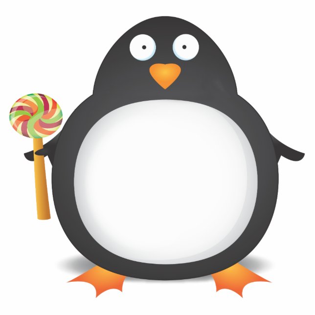 King Penguin Candy Freistehende Fotoskulptur (Vorne)