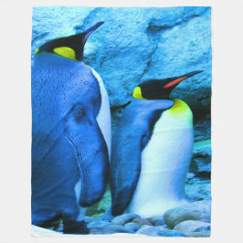 King Penguin Couple Fleecedecke