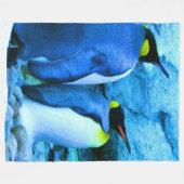 King Penguin Couple Fleecedecke (Vorderseite (Horizontal))