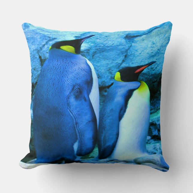 King Penguin Couple Kissen (Vorderseite)