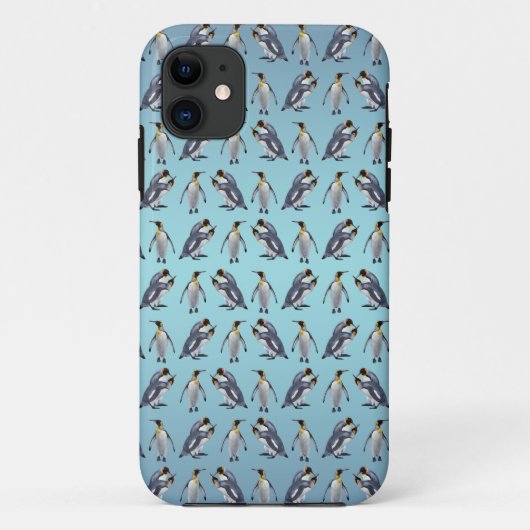 King Penguin Frenzy iPhone 5 Fall (Sky Blue Mix) Case-Mate iPhone Hülle (Rückseite)