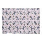 King Penguin Frenzy Pillowcases (Dusty Pink) Kissenbezug (Vorderseite-Links)