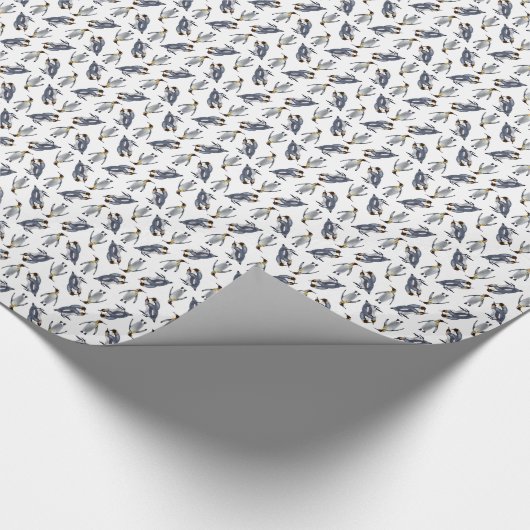 King Penguin Frenzy Wrapping Paper (Farbe auswähle Geschenkpapier (Ecke)