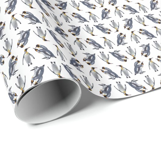 King Penguin Frenzy Wrapping Paper (Farbe auswähle Geschenkpapier (Rolleneckpunkt)