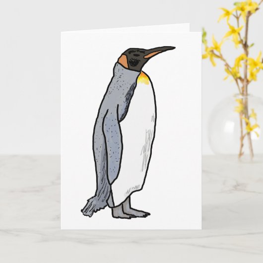 King Penguin Karte (Gelbe Blume)