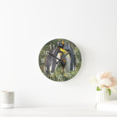 King Penguin Lovers Runde Wanduhr (Zuhause)