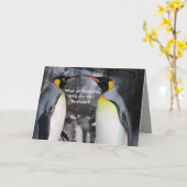 King Penguins Geburtstagskarte Karte (Gelbe Blume)