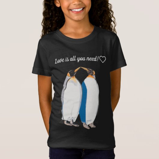 King Penguins "küssen" T-Shirt (Vorderseite)
