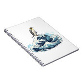 King Penquin Surfwellen Notizblock (Rechte Seite)