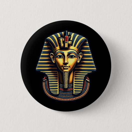 King Pharaoh Tutankhamun Pharaoh Antikes Ägypten Button (Vorderseite)
