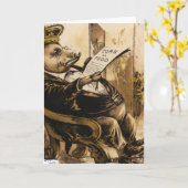 King Pig liest seine Zeitung Karte (Gelbe Blume)