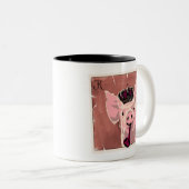 King Pig Zwei-Tone-Kaffee-Tasse Zweifarbige Tasse (VorderseiteRechts)