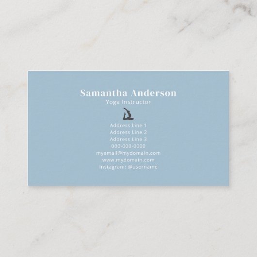 King Pigeon Pose - Yoga Instructor Visitenkarte (Rückseite)