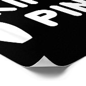 King Pin Bowling Funny Cute Couples Bowler League  Poster (Ecke)