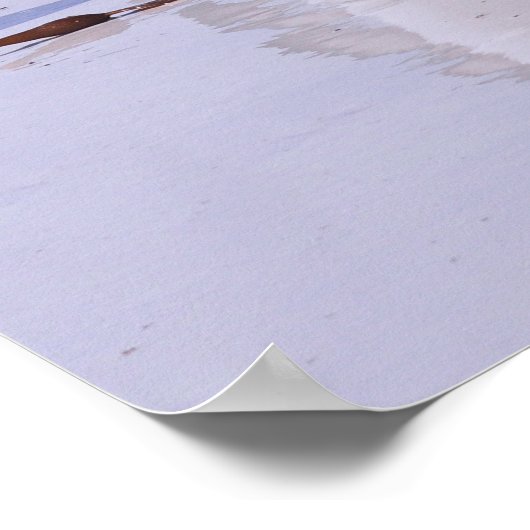 King Pinguine am Strand Poster (Ecke)