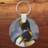 King Pinguine in Liebe Keyring Schlüsselanhänger (Vorderseite)
