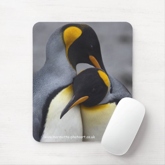 King Pinguine in Liebe Mousemat Mousepad (Mit Mouse)