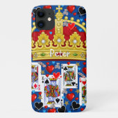 King Playing Card iPhone Case (Rückseite)