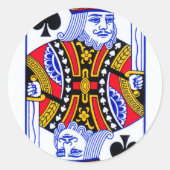 King Playing Card Runder Aufkleber (Vorderseite)