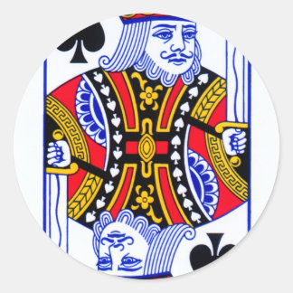 King Playing Card Runder Aufkleber