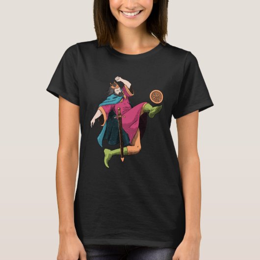 King Playing Football Fun T-Shirt (Vorderseite)