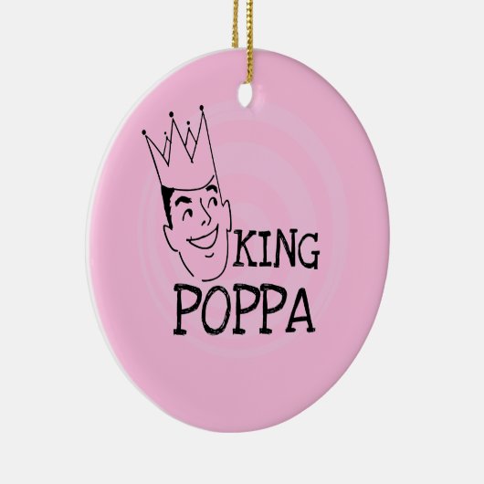 King Poppa T - Shirt und Geschenke Keramik Ornament (Rechts)