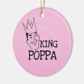 King Poppa T - Shirt und Geschenke Keramik Ornament (Links)