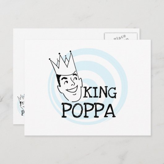 King Poppa T - Shirt und Geschenke Postkarte (Vorne/Hinten)