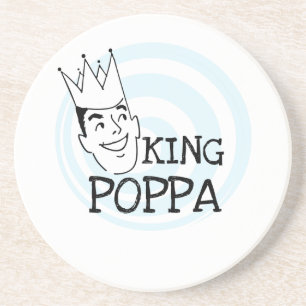 King Poppa T - Shirt und Geschenke Sandstein Untersetzer